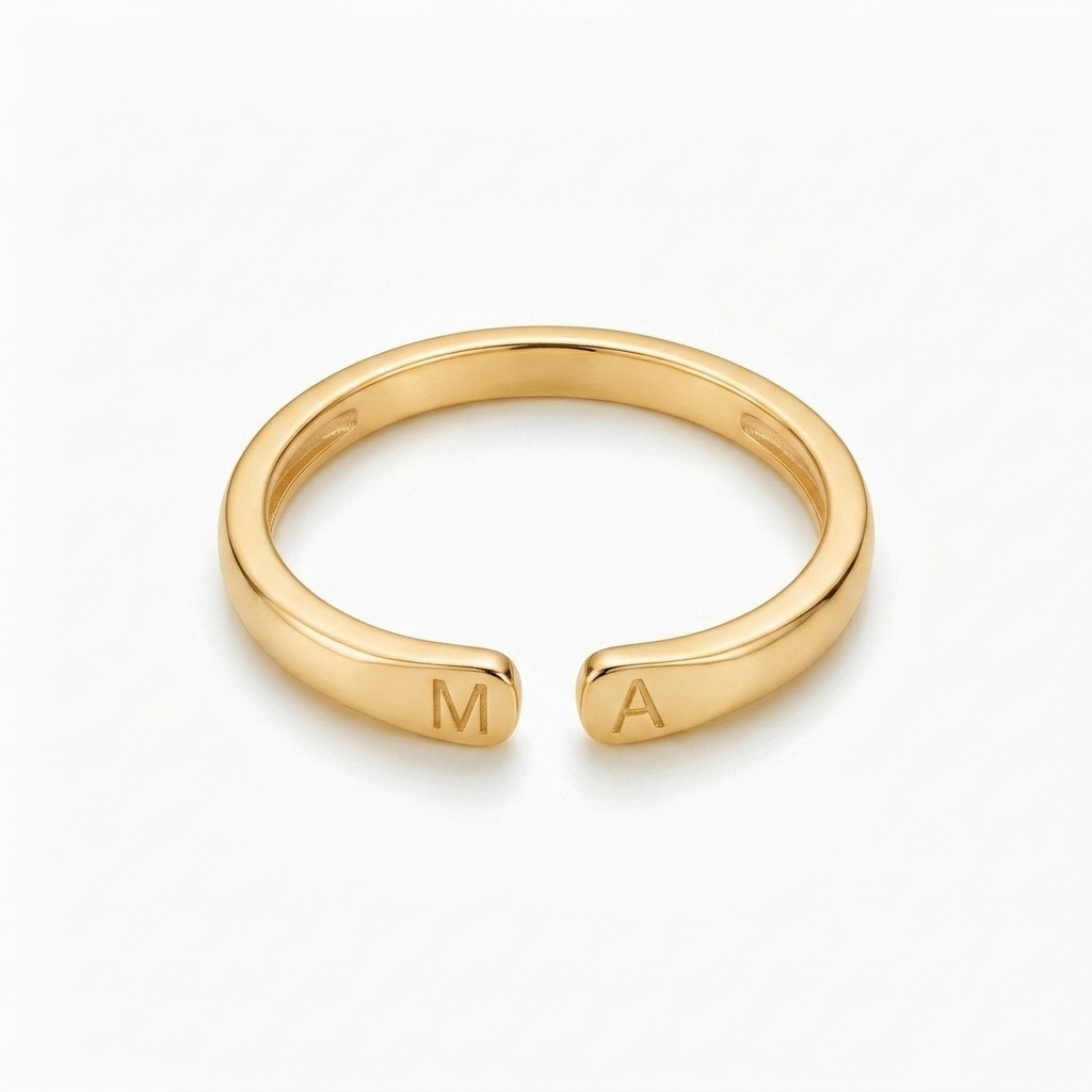 Bague Double Initiales